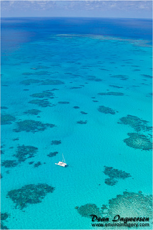 Boat on Great Barrier Reef