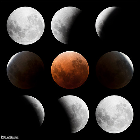 Lunar eclipse sequence, January 2018